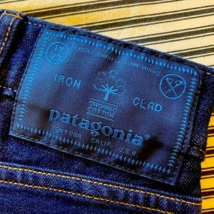 Patagonia Men’s Organic Cotton Iron Clad Work Wear Denim Blue Jeans Sz 35 X 32